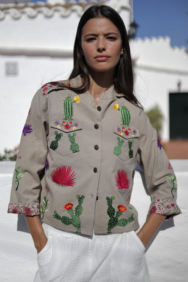 JACKET WITH HANDCRAFTED EMBROIDERIES