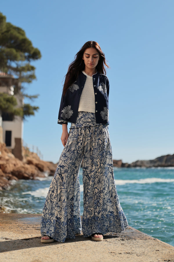 FLORAL SKIRT PANTS