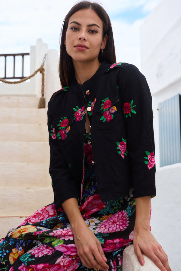 JACKET WITH HANDCRAFTED EMBROIDERIES