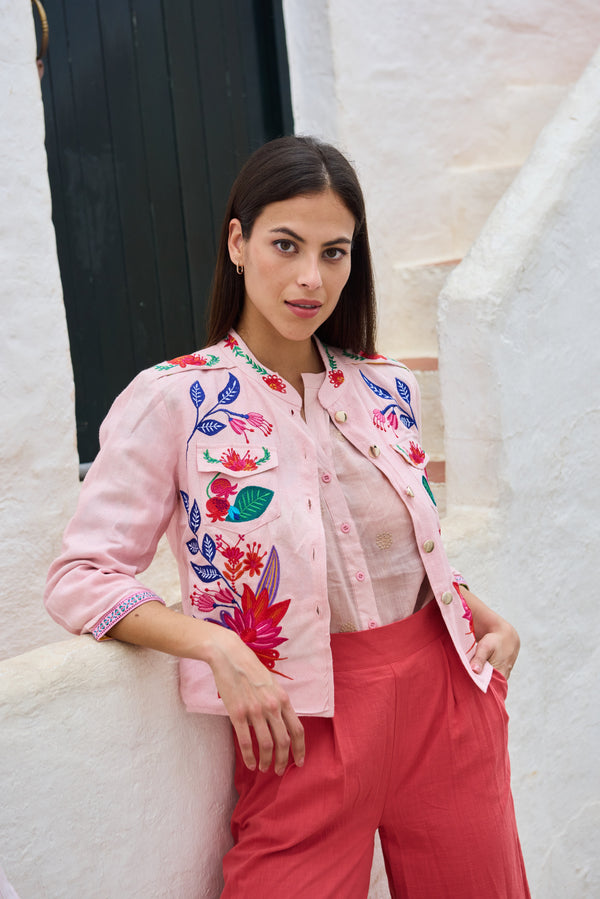 LINEN BLEND JACKET