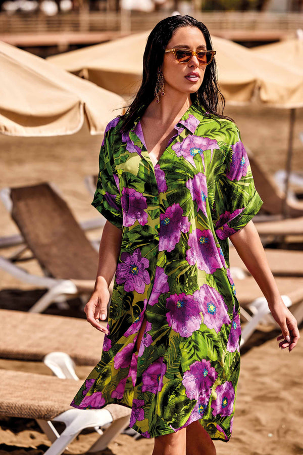 VIOLET SHIRT DRESS