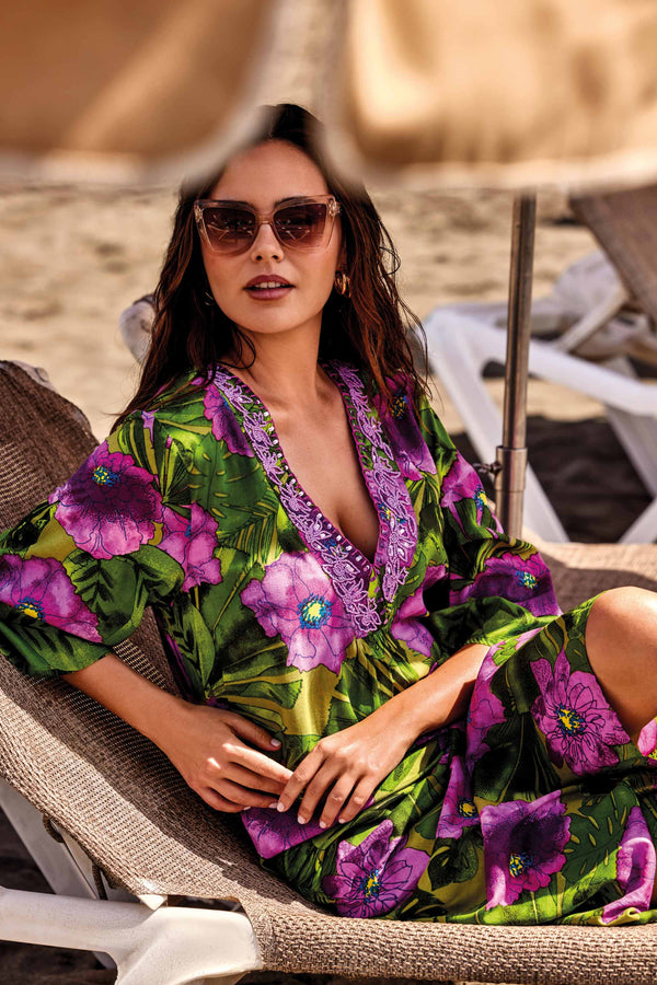 LONG VIOLET CAFTAN