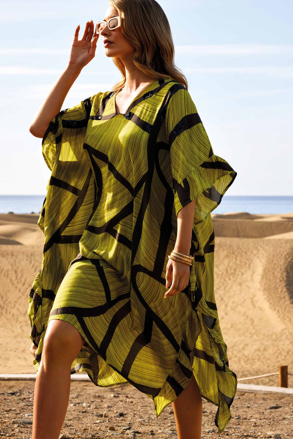 DRESS WITH BATWING SLEEVES FLAVIA