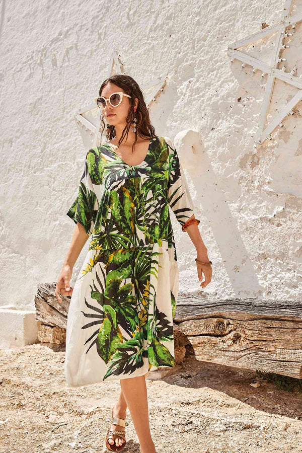 LONG TROPICAL CAFTAN