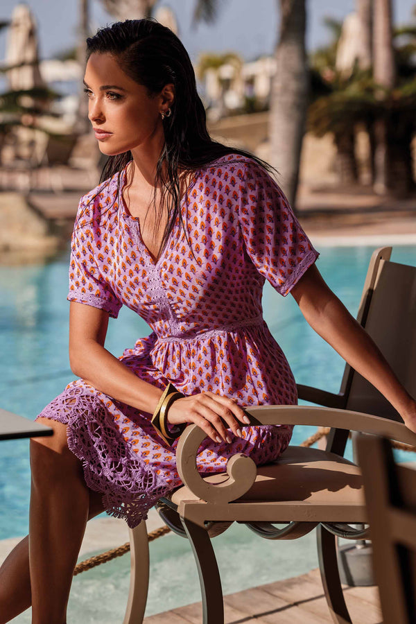 DRESS WITH LACE DETAILS CHIARA