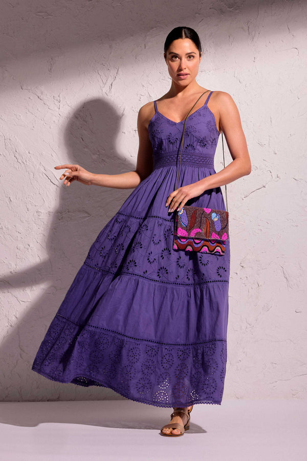 LONG DRESS IN LACE FINE CLORI