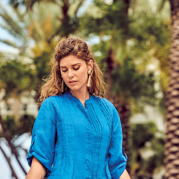 SHIRT DRESS IN BLUE