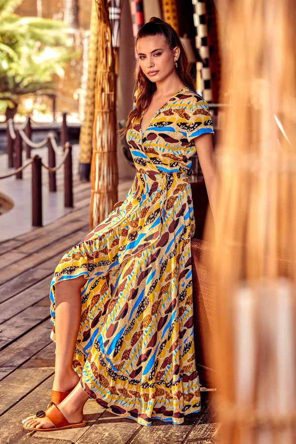 WENDY LONG WRAP DRESS