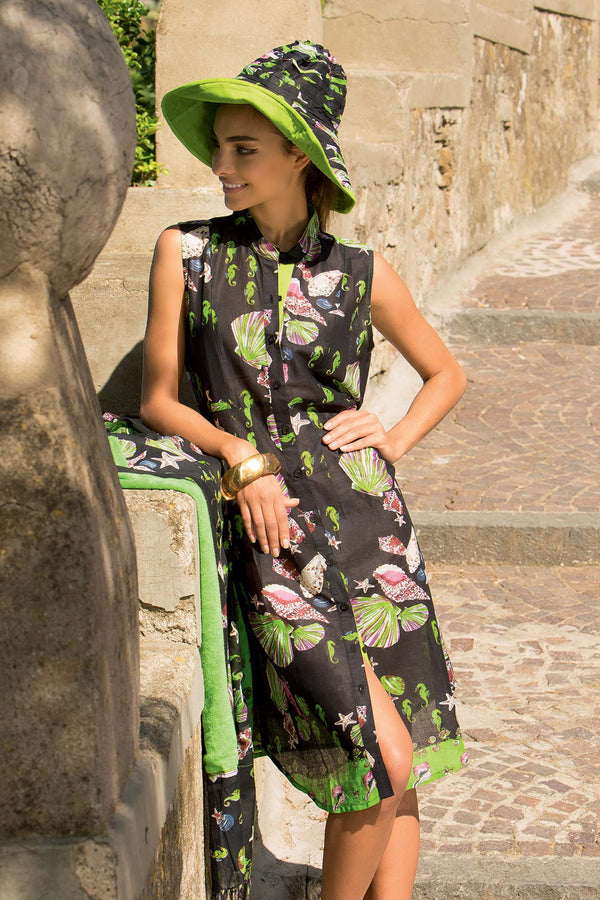 SLEEVELESS SHIRT DRESS ALBA