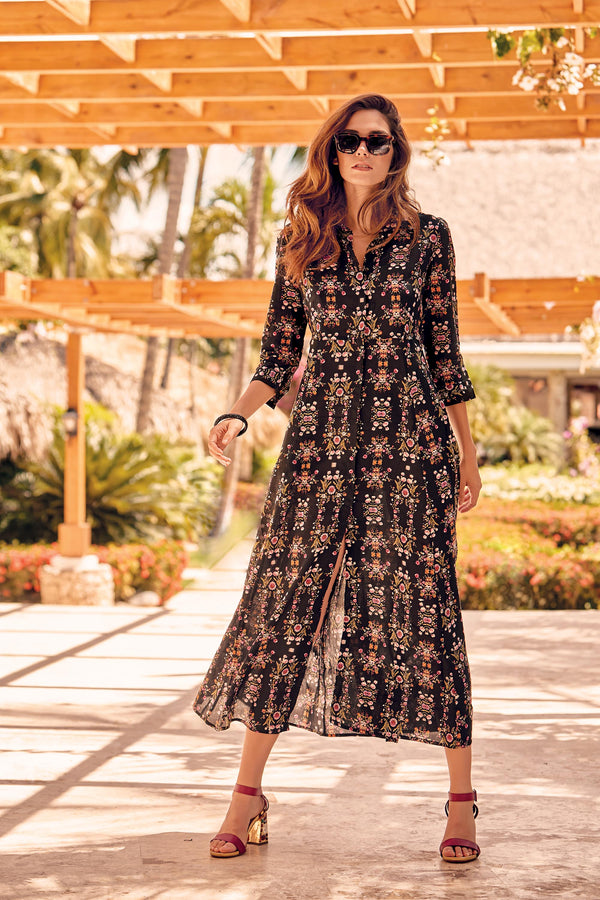 LONG DRESS IN PATTERN