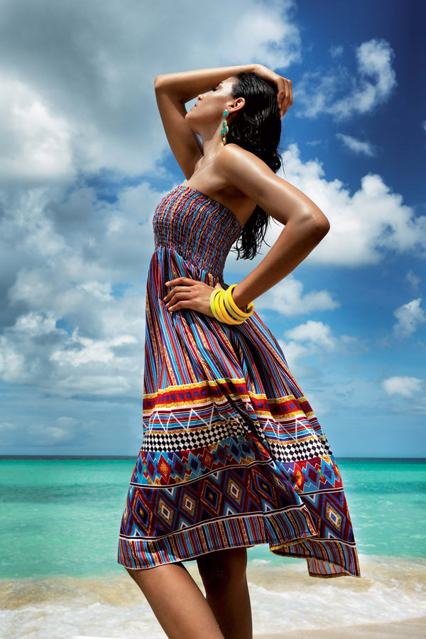 BANDEAU PATTERN DRESS