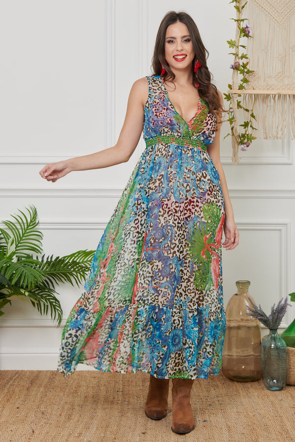 LONG CHIFFON DRESS