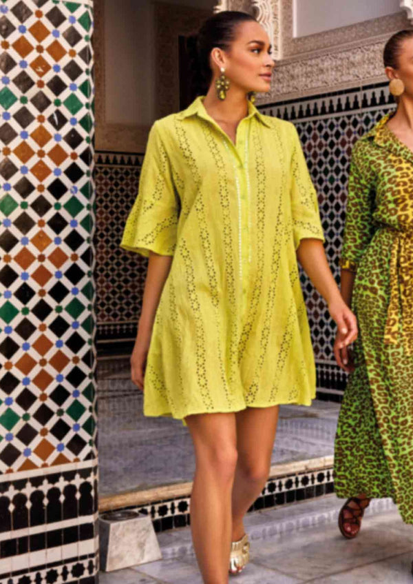 FINE LACE SHIRT DRESS