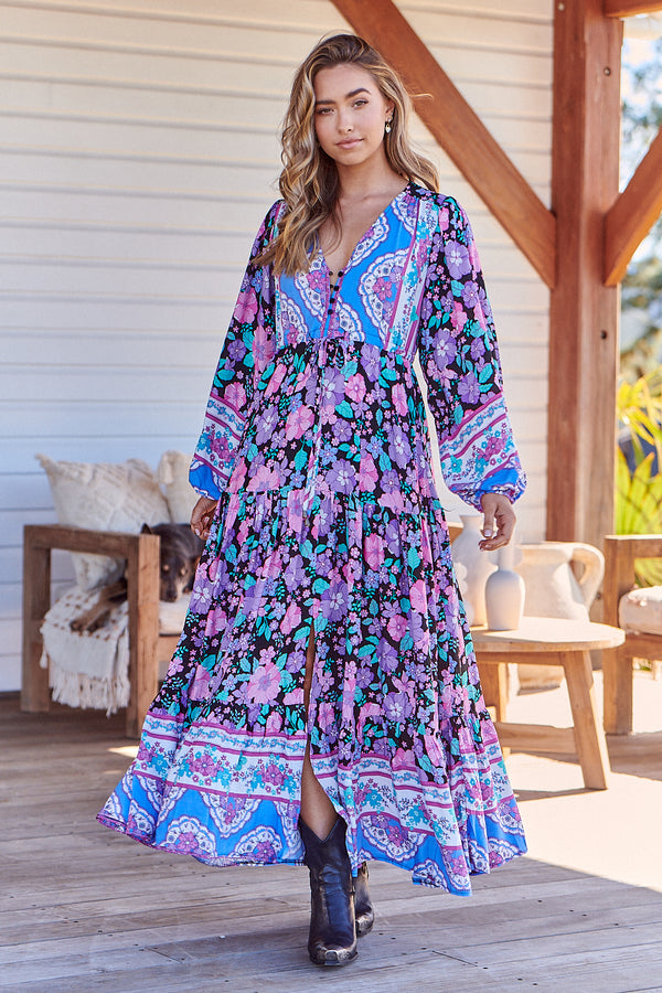 BLACK TERESA LONG DRESS