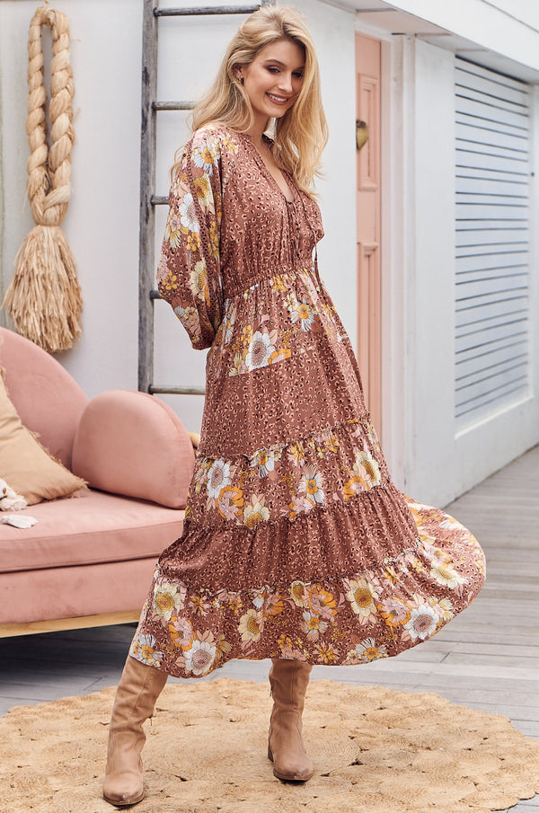 LONG CAMELIA DRESS