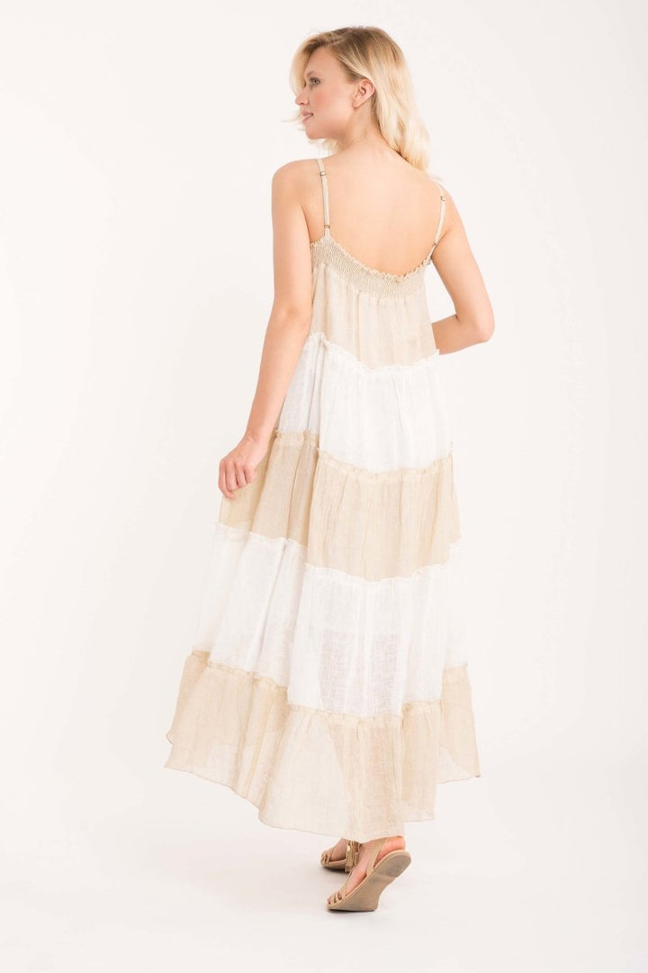 ABITO LUNGO PURO LINO- IC21-045 - #Moda Mare Positano#