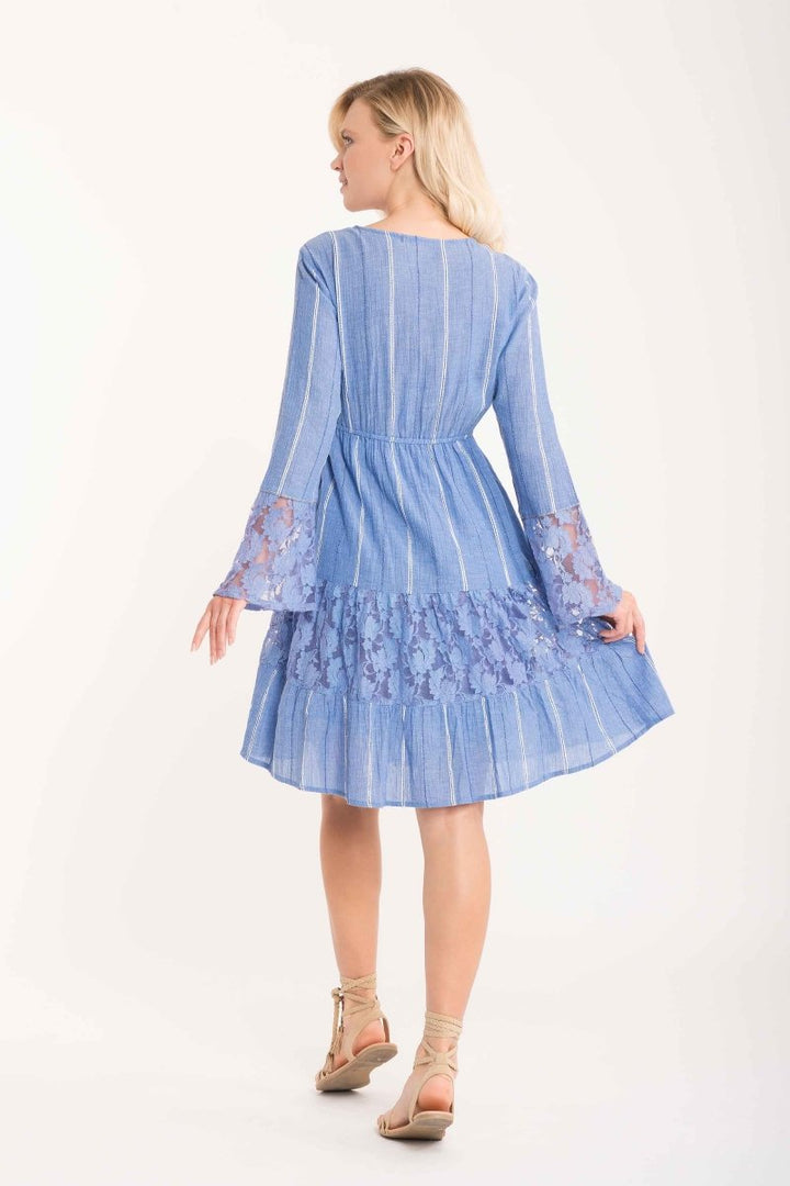 ABITO PIZZO E RIGHE- IC21-073 - #Moda Mare Positano#