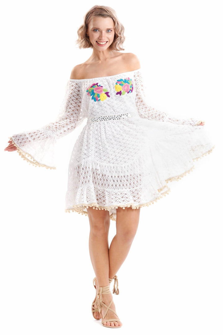 ABITO RICAMI COLORATI- IC20-007 - #Moda Mare Positano#