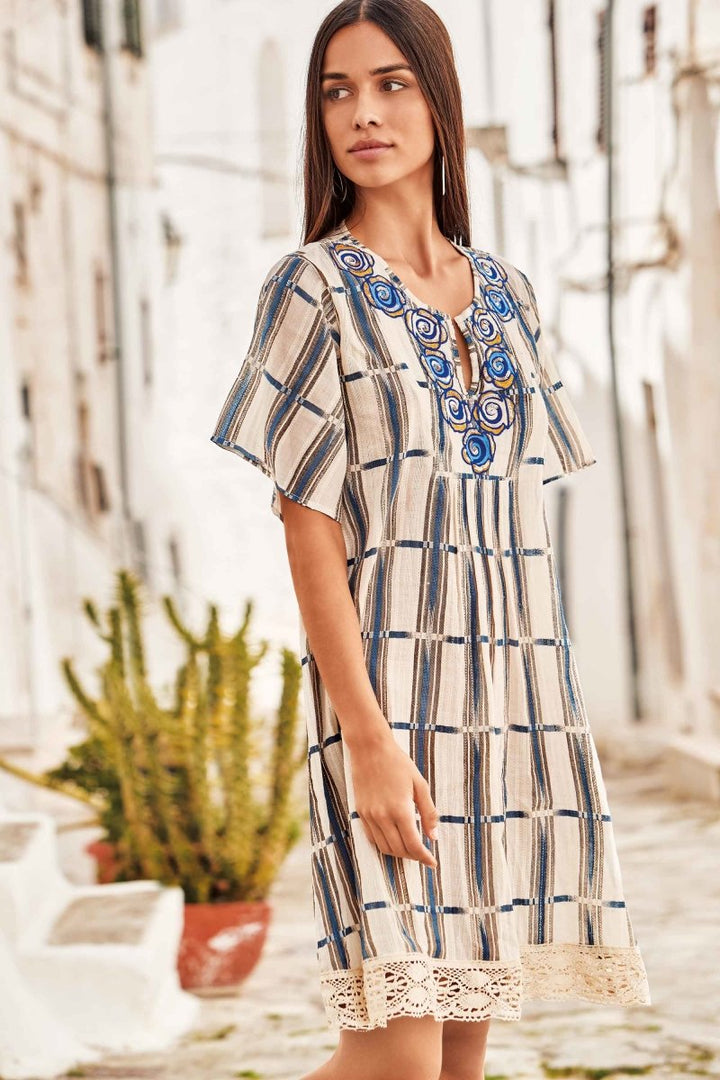 ABITO RICAMI GEORGIE- IC22-035 - #Moda Mare Positano#