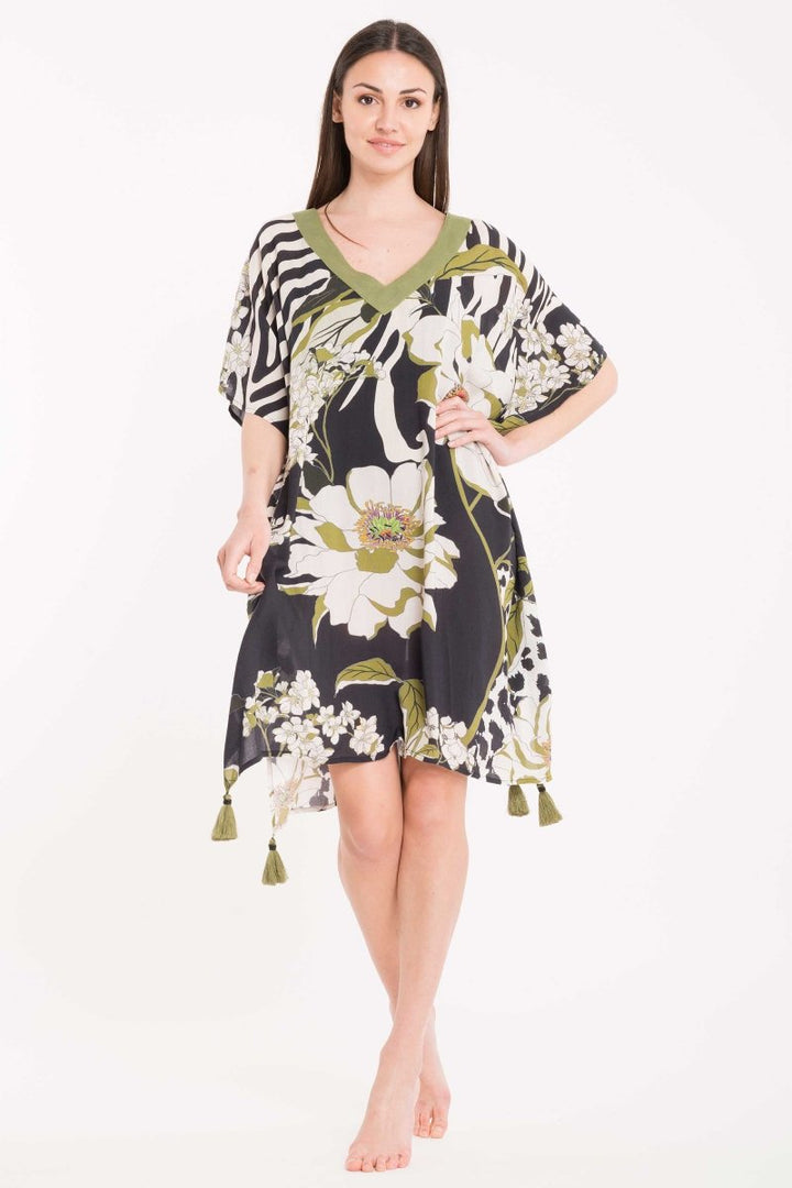 PONCHO ANIMALIER- DA22-084 - #Moda Mare Positano#