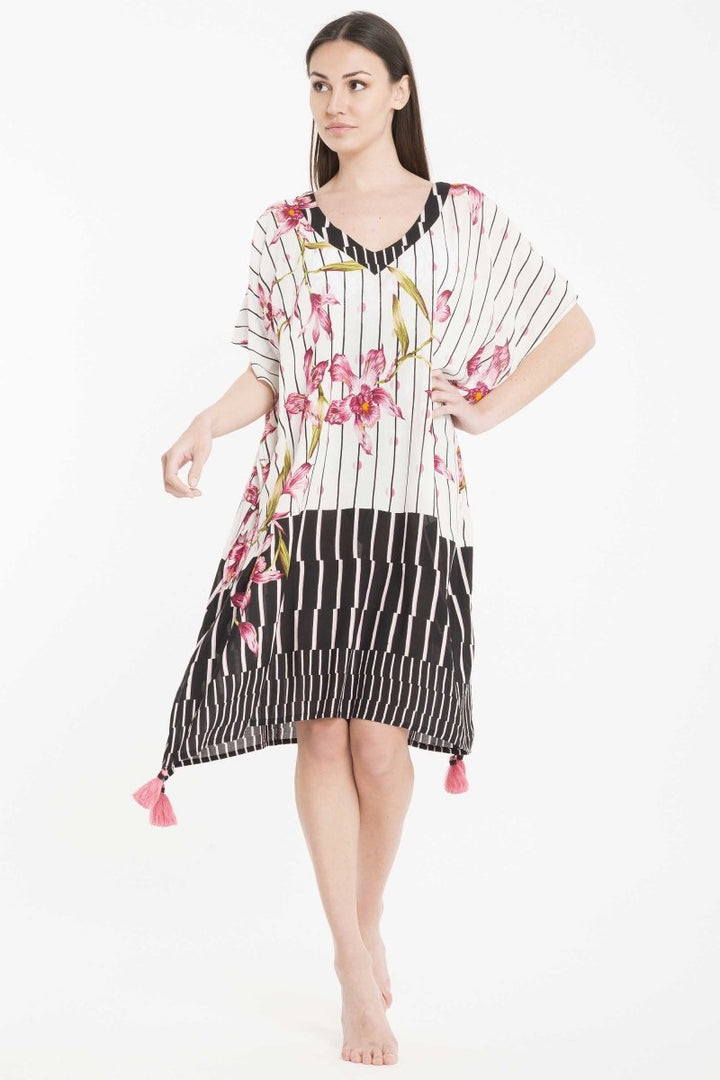 PONCHO RIGHE- DA22-020 - #Moda Mare Positano#