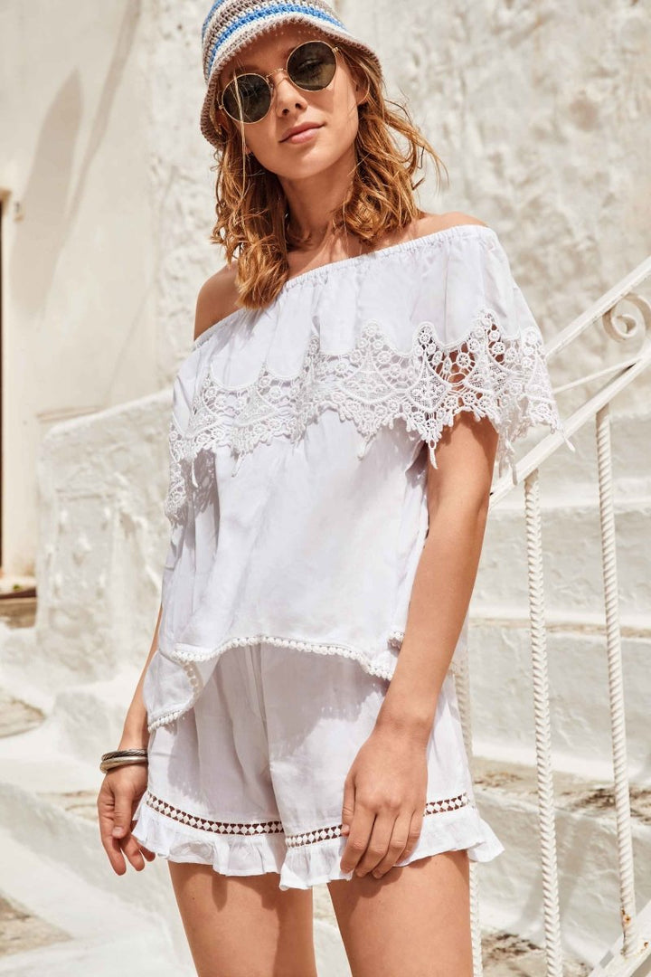 TOP DETTAGLI PIZZO- IC22-014 - #Moda Mare Positano#